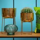 image 4 of Aliza Large Floor Standing Planter Gold