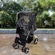 image 3 of Pet Stroller Dog Cat Puppy Pram Pushchair Travel Cart Jogging Buggy Carrier (Black with Cover)