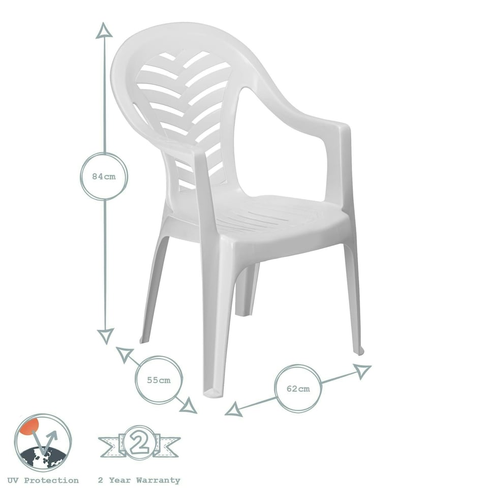 image 1 of Resol Tossa 4 Seater Garden Dining Set - White
