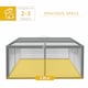 image 3 of PawHut Rabbit Hutch, Folding Wooden Rabbit Run with Openable Top, Grey