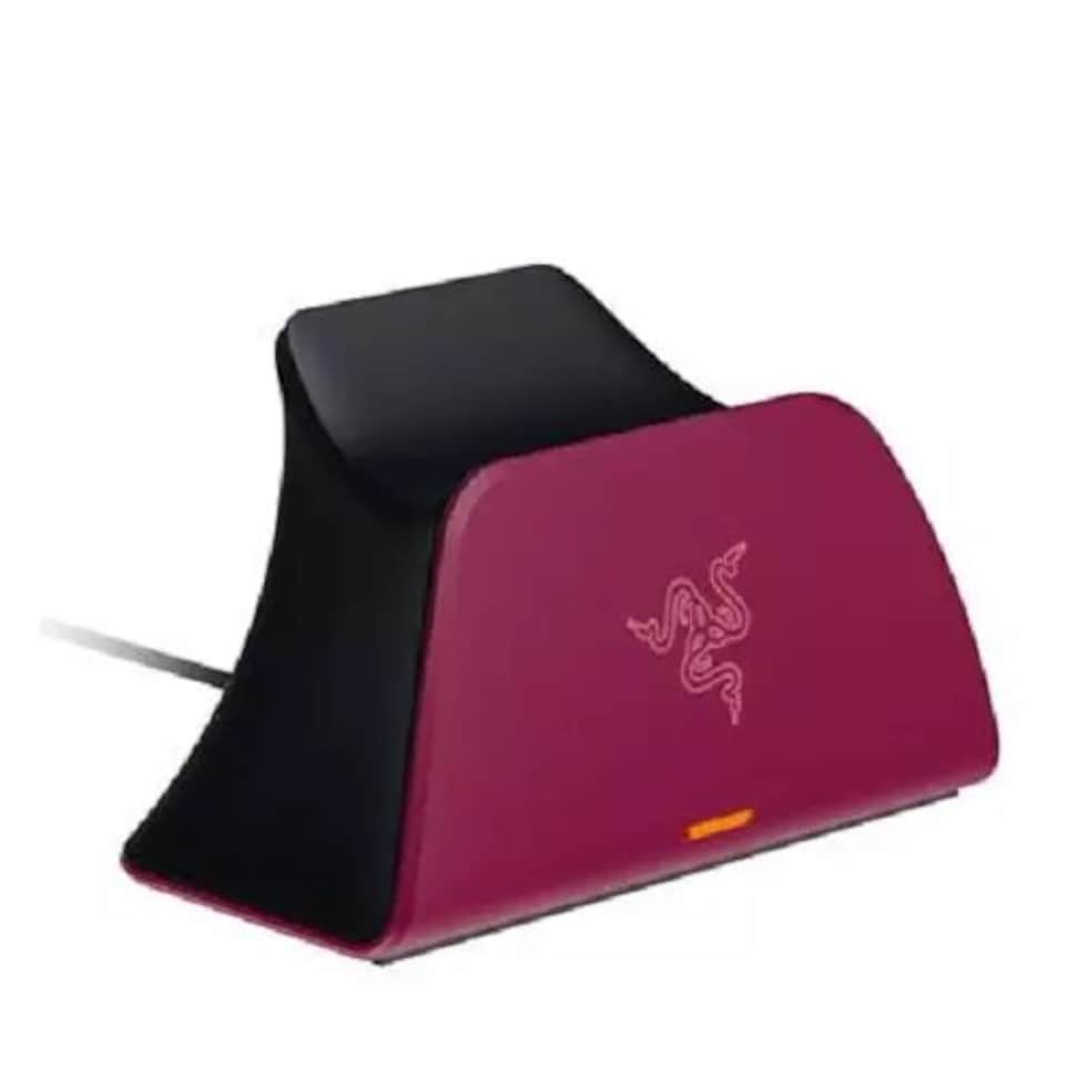image 1 of Razer Quick Charging Stand for Ps5 Dualsense Wireless Controller Cosmic Red