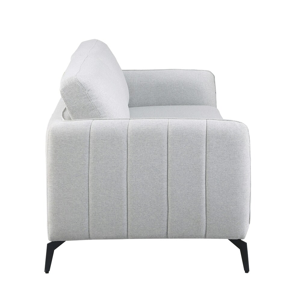 image 1 of Oslo Modern Scandi Style Fabric Living Room 3 Seater Sofa (Light Grey)