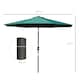 image 5 of Outsunny 2.67m Patio LED Umbrella with Tilt/Crank 8 Ribs Green