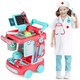 image 1 of 22PCS Educational Pretend Medical Station Doctor Trolley Role Play Set for Kids Age 3 plus