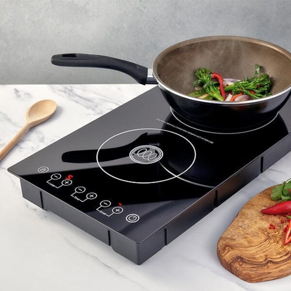 image 1 of Judge Electric Double Induction Hob 3100W with Digital Timer