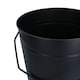 image 5 of Coal Bucket & Lid Black Metal Ash Tidy Bin Coal Carrier Fire Log Burner Kindling