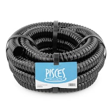 Pisces 25mm (1 inch) Black Pond Corrugated Flexible Hose Pipe - 2m Roll