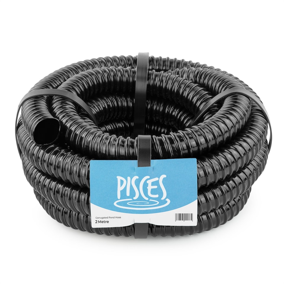 image 1 of Pisces 25mm (1 inch) Black Pond Corrugated Flexible Hose Pipe - 2m Roll