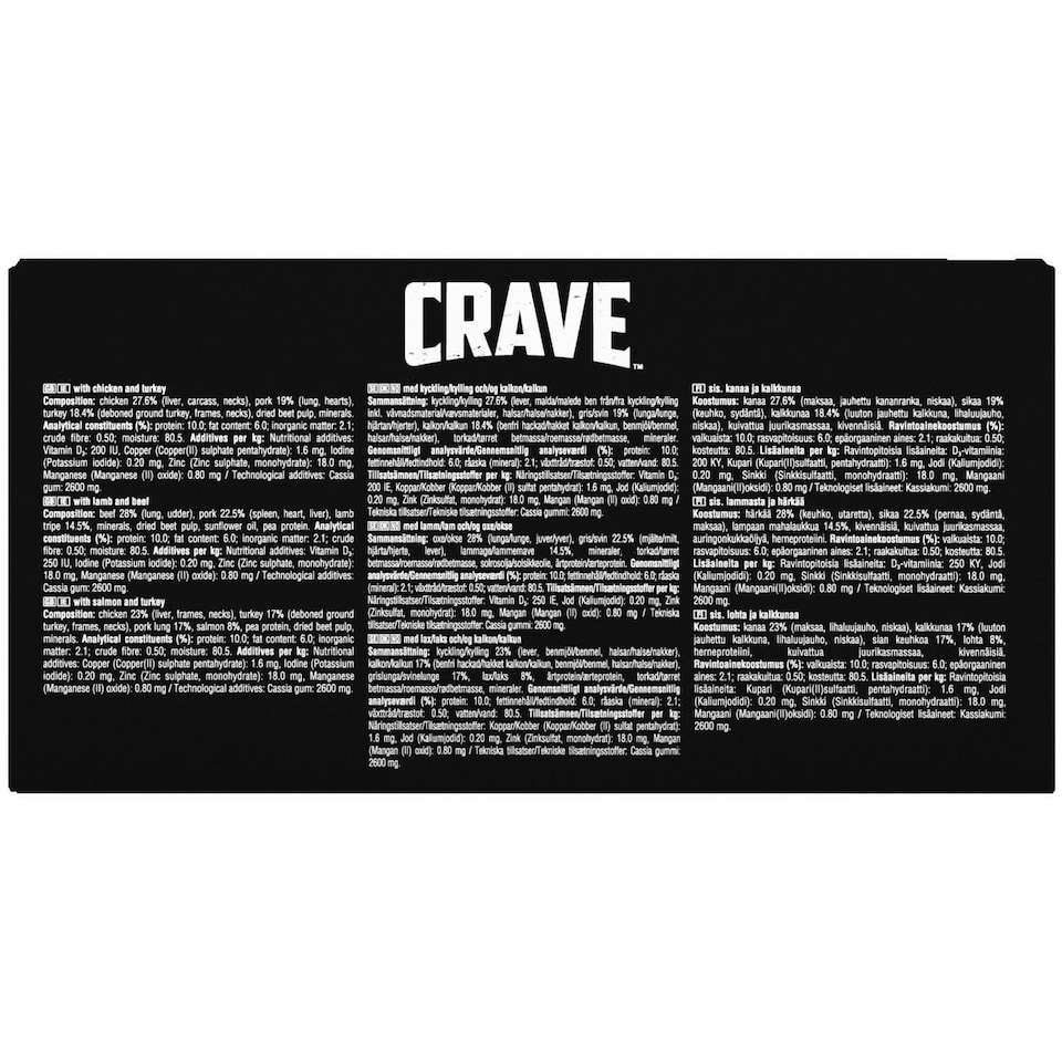 image 1 of 12 x 400g Crave Adult Complete Wet Dog Food Can Mixed in Pate