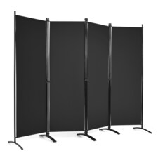 COSTWAY 4-Panel Room Divider 173cm Folding Privacy Screen