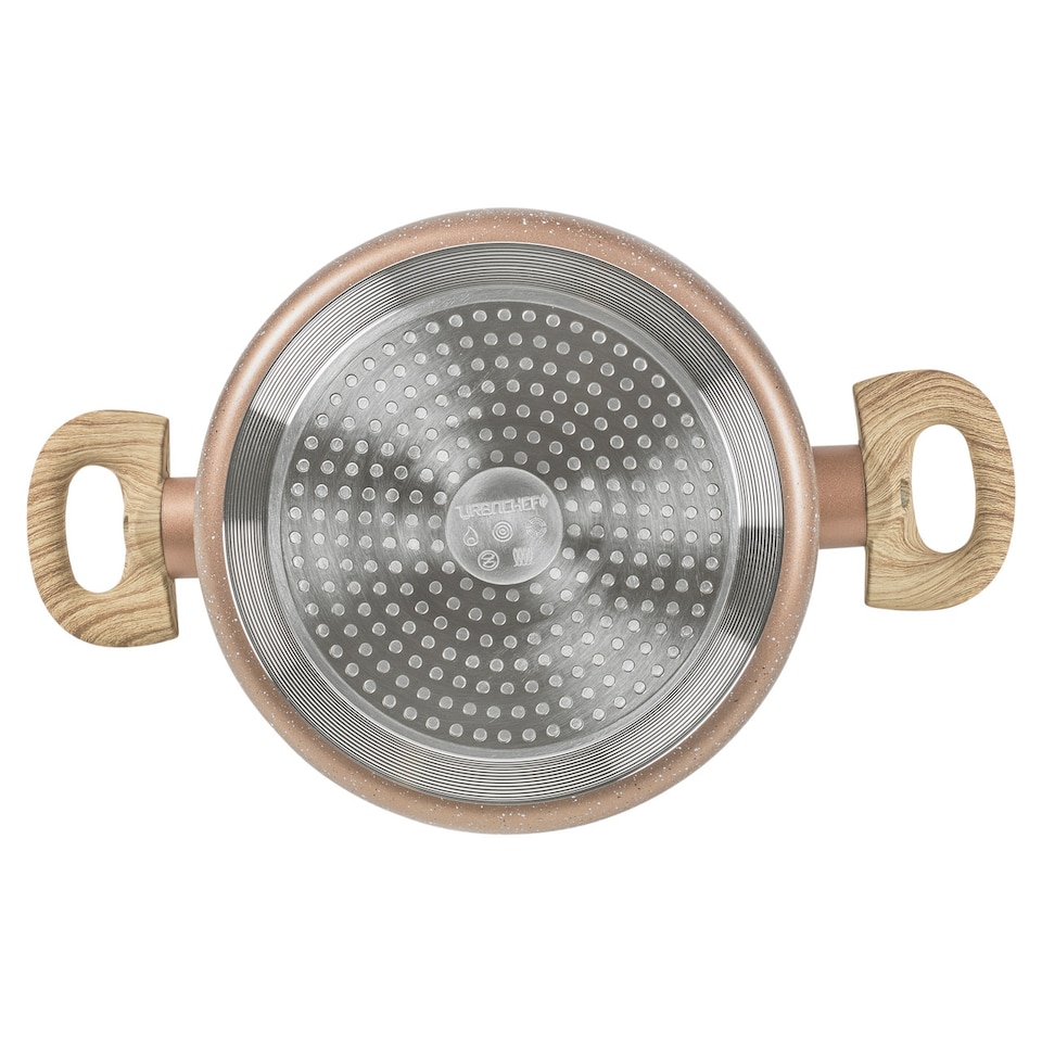 image 1 of 20cm + 24cm Rose Gold Induction Casserole Set