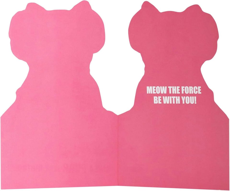 image 1 of Funny Cat Leia Design Disney Star Wars Birthday Card