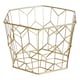 image 2 of Stylish Matte Gold Fruit Basket, Functional Design Unique Fruit Basket For Livingroom, Durable Fruit Basket Gold