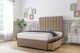 image 3 of Sloomy Kansas Mink Plush Divan Bed With Mattress No Drawers With 54" Floor Standing Headboard 6' Super King | Brown | Mink | Super King | 1