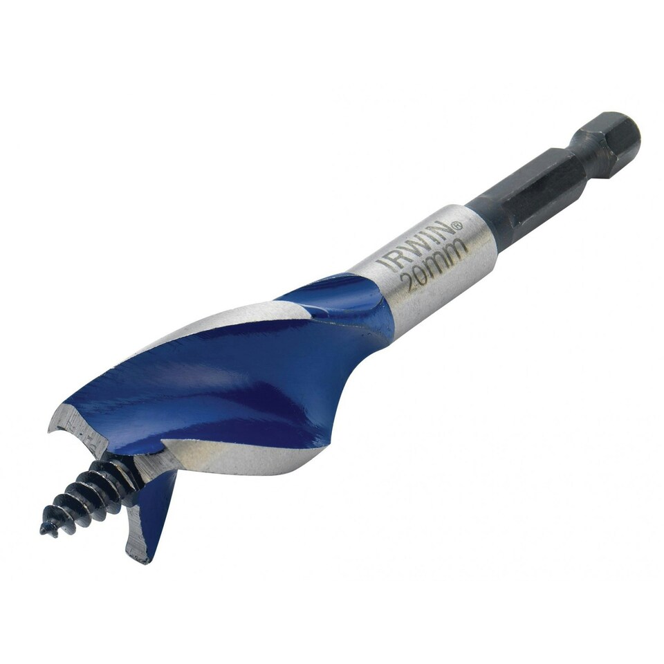 Irwin Blue Groove 6x Stubby Wood Bit - Multi Colour - 20mm