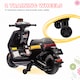 image 6 of AIYAPLAY 6V Kids Electric Motorbike, Ride on Motorbike with Headlight, Music, Forward Reverse, Training Wheels, for Ages 18-36 Months, Black