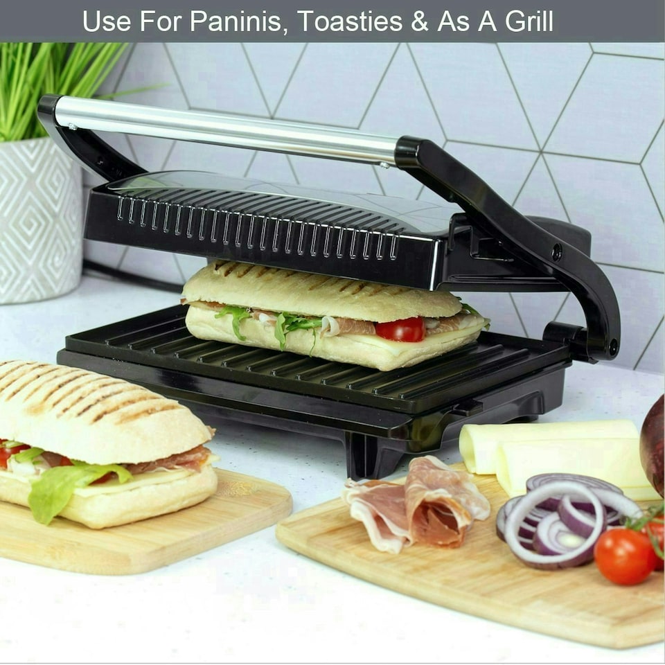 image 1 of Quest Compact Sandwich Toaster, Panini Press & Health Grill