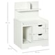 image 3 of HOMCOM Modern Bedside Table w/2 Drawer and Storage Shelves Chest for Bedroom