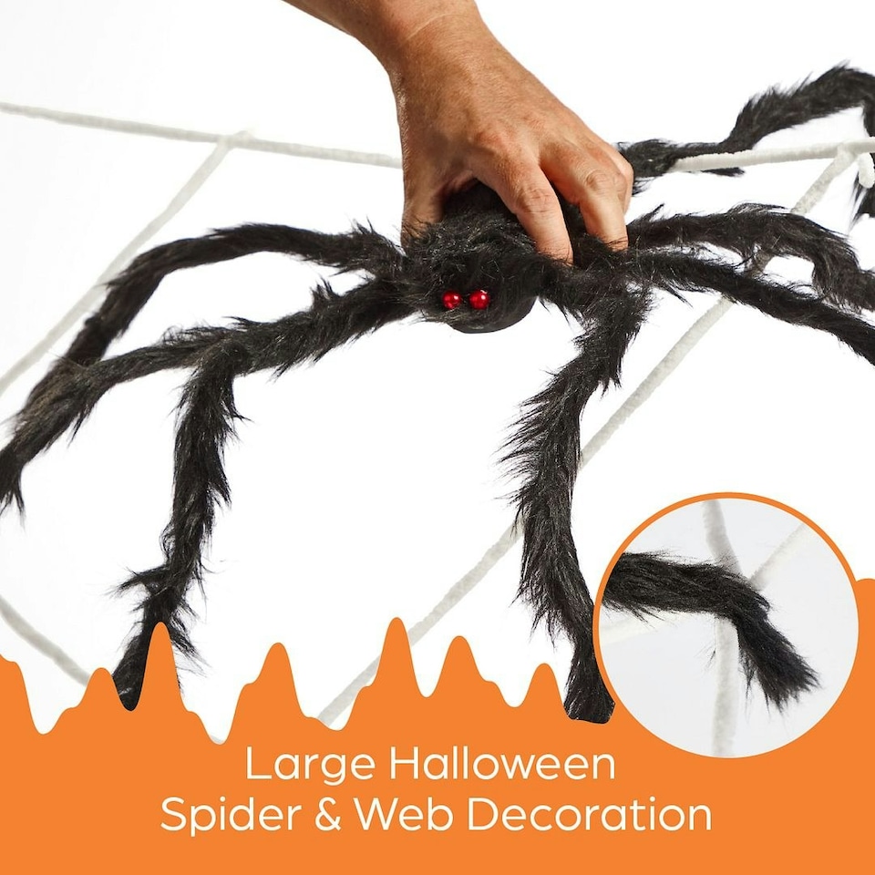 image 1 of Global Gizmos 47909 Giant Halloween Spider Web 35 Inch