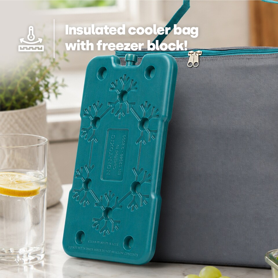 image 1 of LIVIVO 28L Cool Bag with BPA Free Ice Block and Shoulder Strap