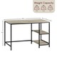 image 6 of Vida Designs Brooklyn Computer Desk 2 Shelves Home Office Workstation, Grey