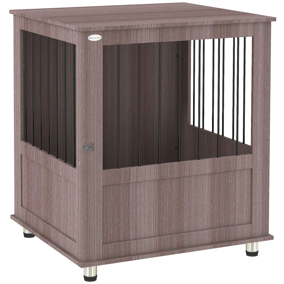 image 1 of PawHut Dog Crate Kennel Cage for Small Dog, Indoor End Table, Purple