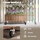 image 6 of Outsunny Wooden Raised Bed, Outdoor Planter Box  Metal Trellis | Brown | Brown
