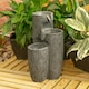 image 2 of ValueLights Logs Outdoor Solar Decorative Water Fountain