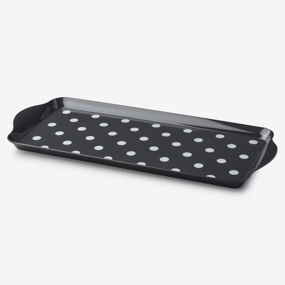 image 1 of Melamine Dotty Sandwich Tray Grey