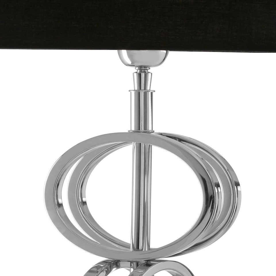 image 1 of Interiors by Premier Floor Lamp with Multi Ring Base Black