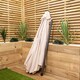 image 4 of 2.7m Aluminium Garden Patio Sun Shade Parasol with Crank Handle in Cream Cream