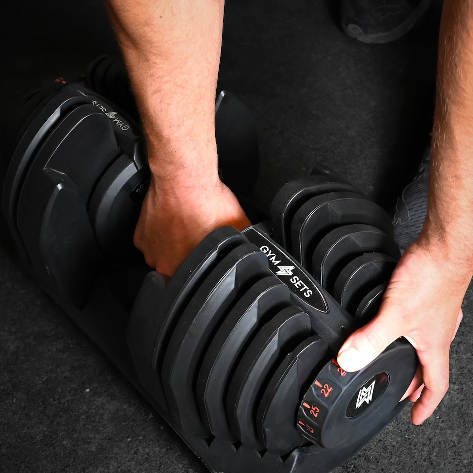 image 1 of GYM SETS 40kg Adjustable Dumbbell | Single + SS Bench