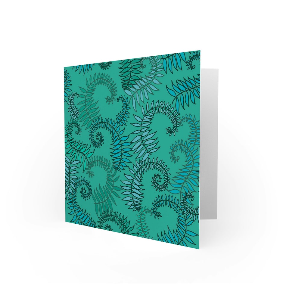 image 1 of Fern Green Illustration Pattern Plant Art Card