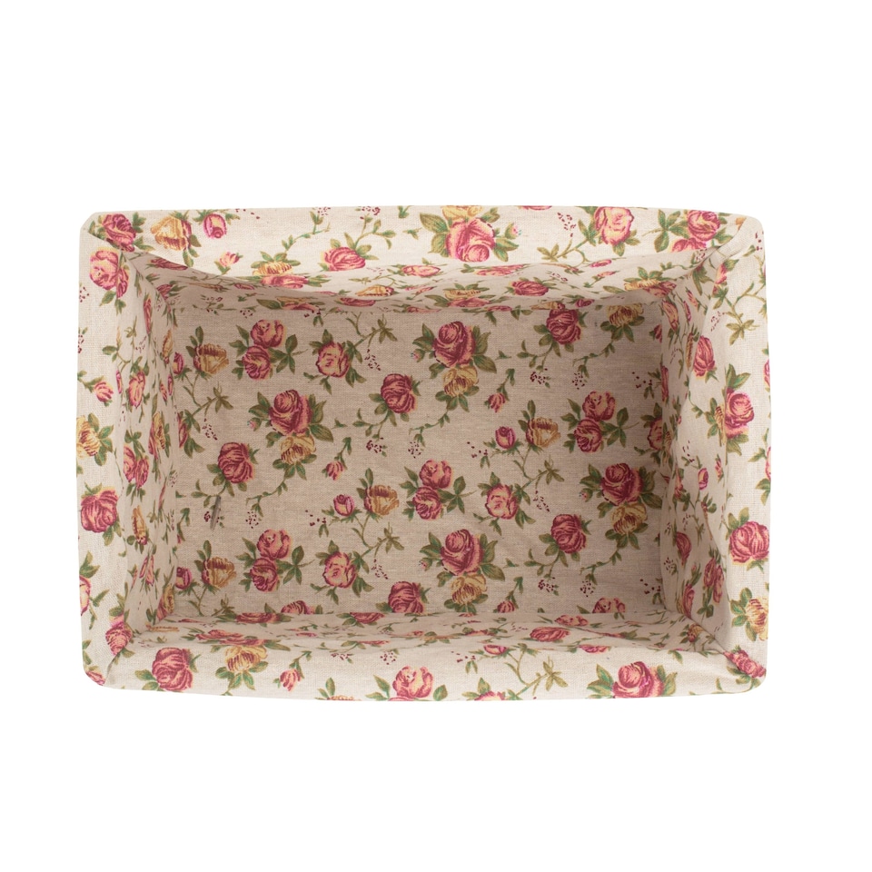 image 1 of Wicker Medium Antique Wash Garden Rose Willow Storage Baskets | Multi | Garden Rose