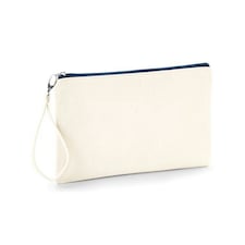 Westford Mill Canvas Wristlet Pouch - Natural/Navy - One Size Cream