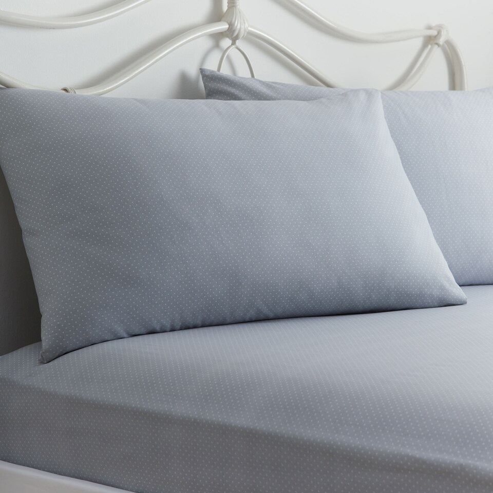 image 1 of D & D Kristen Fitted Bed Sheet Set Grey