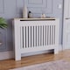 image 1 of Vida Designs Arlington Radiator Cover Painted MDF Slatted Cabinet, White, 111cm