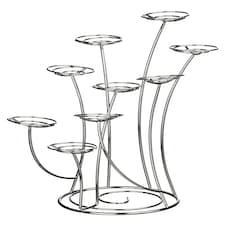 Faye Chrome 9 Cup Cake Stand Silver