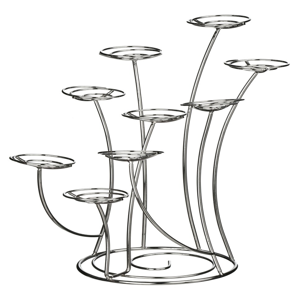 image 1 of Faye Chrome 9 Cup Cake Stand Silver