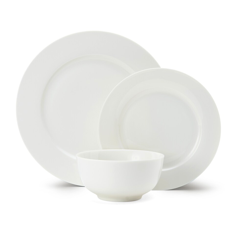 image 1 of Mikasa Dinner Set White Bone China 12 Piece