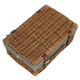 image 3 of 35cm Light Steamed Wicker Picnic Basket with Lining Grey | Grey | One Size