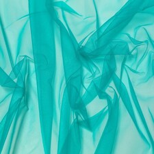 Minerva Core Range Turquoise Dolce Vita Soft Italian Tulle Fabric for Bridal, Dressmaking, 150cm / 59" Wide - per metre