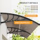 image 5 of Outsunny Outdoor Curved Window Porch Canopy Awning UV Rain Cover 0.8x2m Brown | Brown | Brown | 1