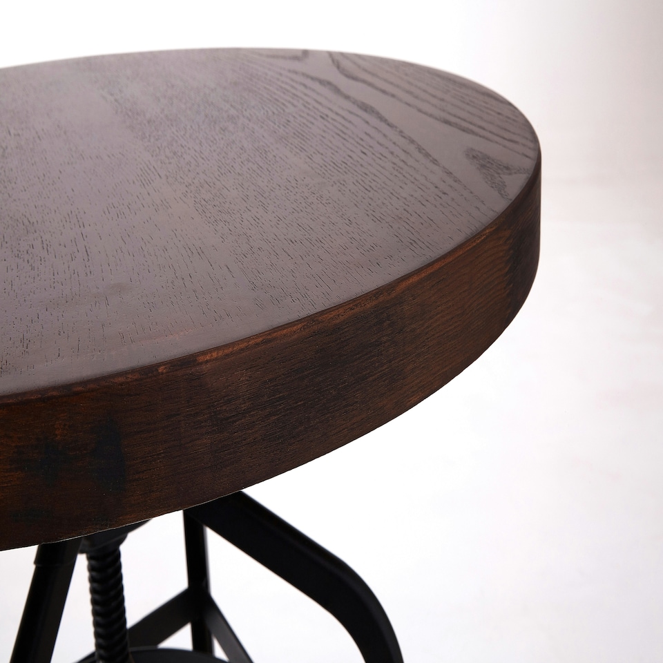 image 1 of Interiors by Premier New Foundry Walnut And Black Metal Bar Table Brown