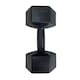 image 3 of HXGN 2 x 8kg Vinyl-Coated Hex Dumbbell Pair — Black, Non-Roll | Black | BLACK | 8kg | 2