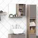 image 2 of HOMCOM 49x57cm Wall Mounting Bathroom Cabinet & Mirror Shelf Door Home Storage
