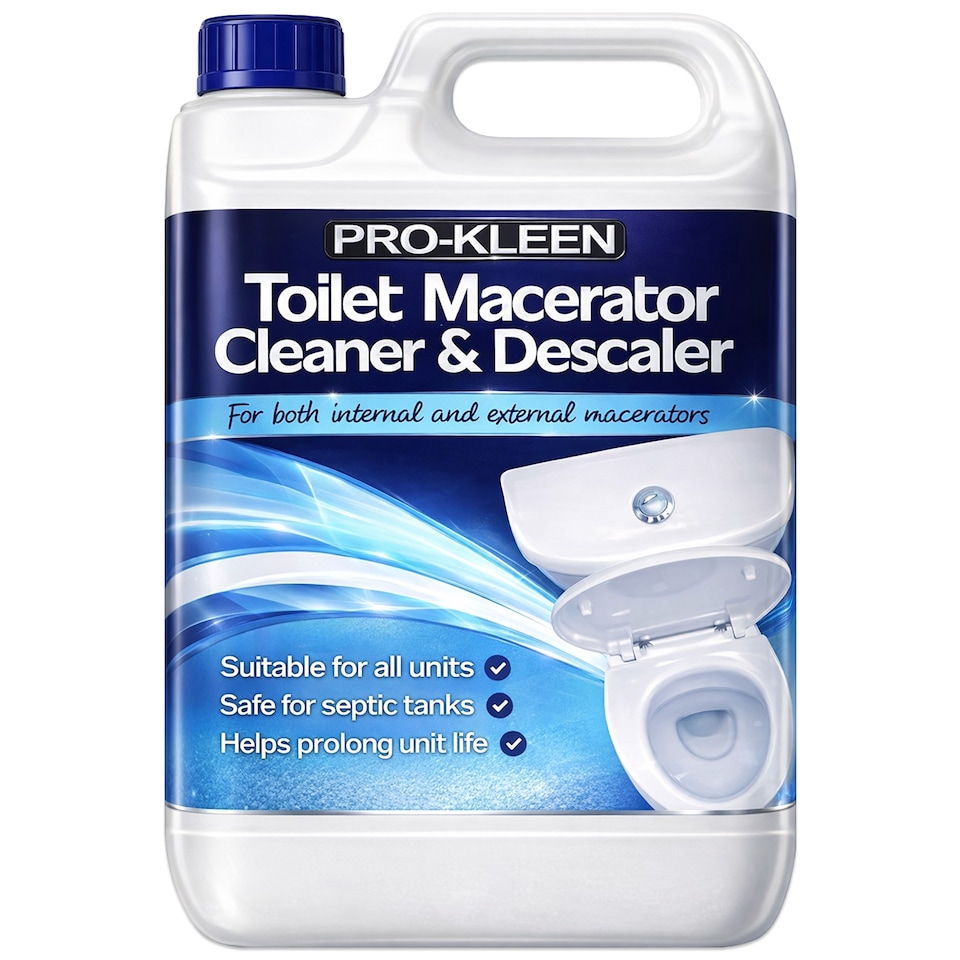 Pro-Kleen Toilet Macerator Cleaner & Descaler 5L - Highly Concentrated, Long-Lasting Formula, Compatible With All Saniflo Pump