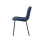 image 3 of Set of 6 Teddy Faux Fur Stitched Design Dining Chairs Blue Bella by MCC