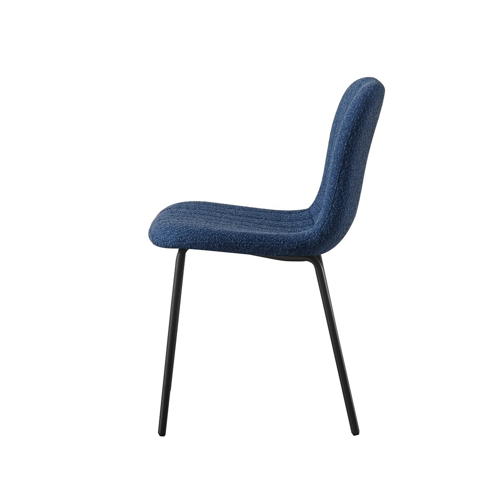 image 1 of Set of 6 Teddy Faux Fur Stitched Design Dining Chairs Blue Bella by MCC