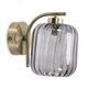 image 4 of ValueLights Amelie Gold Stem Single Ribbed Glass Lamp Wall Light with LED Bulbs